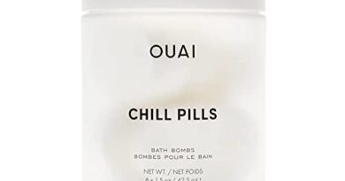 OUAI Chill Pills. Escape to Your Own Relaxing Spa with Jasmine and Rose Scented Bath Bombs. Unwind While Jojoba, Safflower and Hemp Seed Oil Improve Texture, Moisturize and Calm Skin. (6 x 1.5 oz)