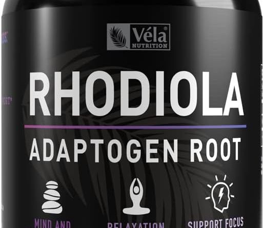Vela Rhodiola Rosea 500mg Capsules | Adaptogenic Herb for Relaxation, Focus, and Energy Support* | Mind and Body Balance Support* | 120 Count, 4-Month Supply | Non-GMO, 3rd Party Tested