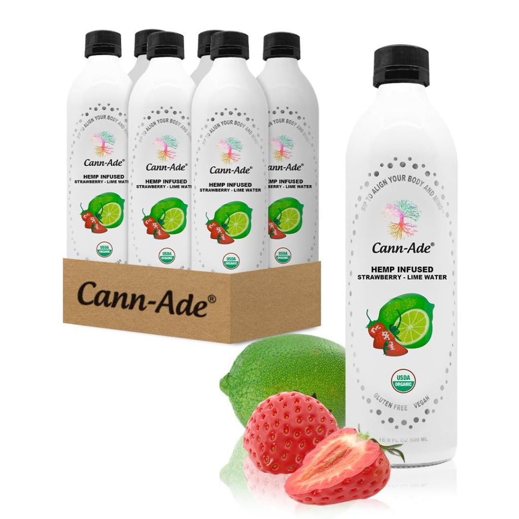Cann-Ade® Strawberry-Lime Sublime Organic Adaptogenic Water, 6-Pack