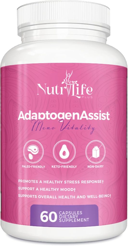 Adaptogen Assist – Nootropics Brain Support Supplement W/Ashwagandha Root, Astragalus Root, Holy Basil & Maca Root – Adaptogen Supplement for Memory, Immune Health – 60 Capsules