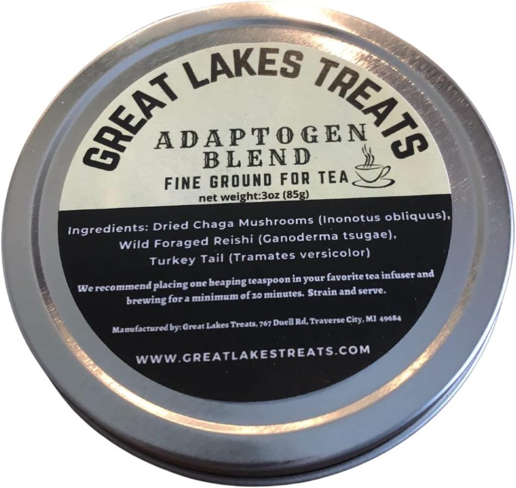 Adaptogen Blend of Ground Chaga Reishi Turkey Tail Tea not an Extract