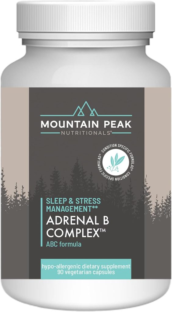 Mountain Peak Nutritionals Adrenal B Advanced – Helps Endocrine & Nervous System Capabilities – Full w/Vitamin B, Vitamin C & Adaptogens – Hypoallergenic Dietary Complement(90 Vegetarian Capsules)