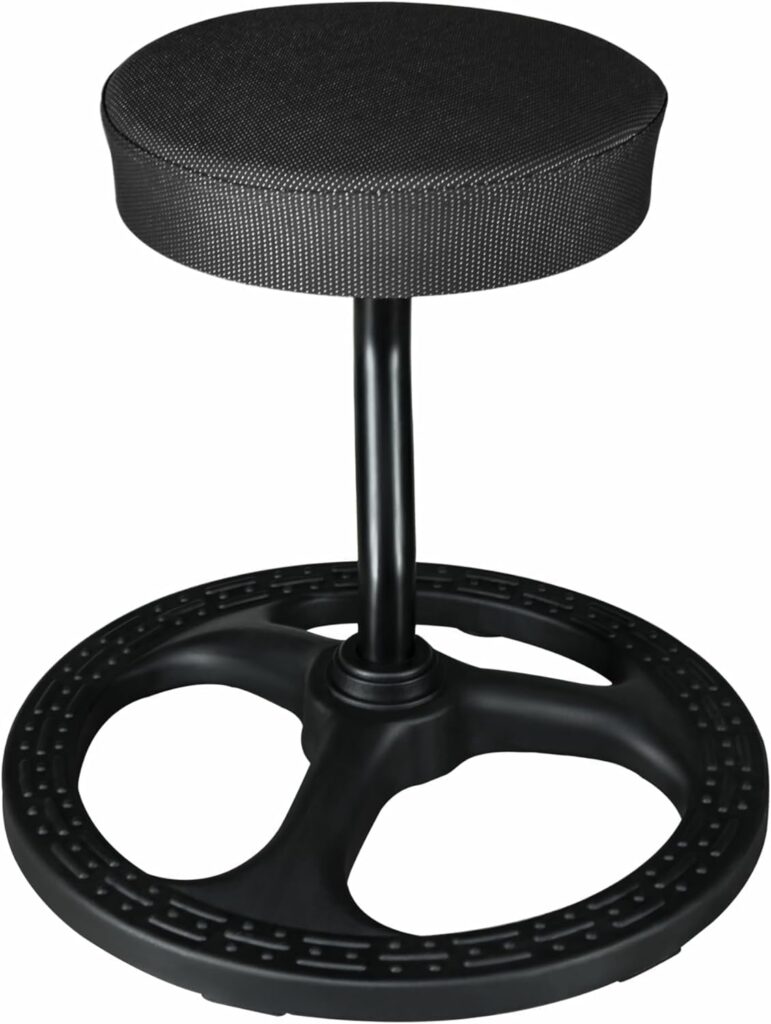 ADHD Chair for Child， Stool Fitness Seat, for Stability, Balance, Yoga, Office, School, Wellness, Active Sitting with Non-Slip Base and Washable Seat Cover 17“ Hight