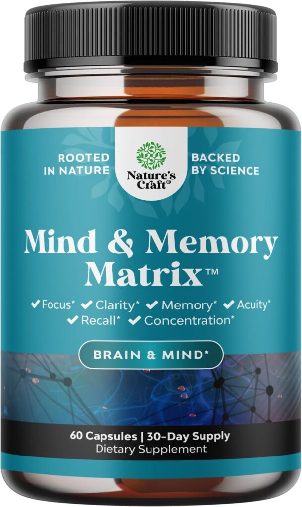 Advanced Nootropics Brain Support Supplement – Synergetic Mental Energy and Focus Supplement with Brain Vitamins for Cognitive Enhancement – Mind and Memory Supplement for Brain Health (30 Servings)