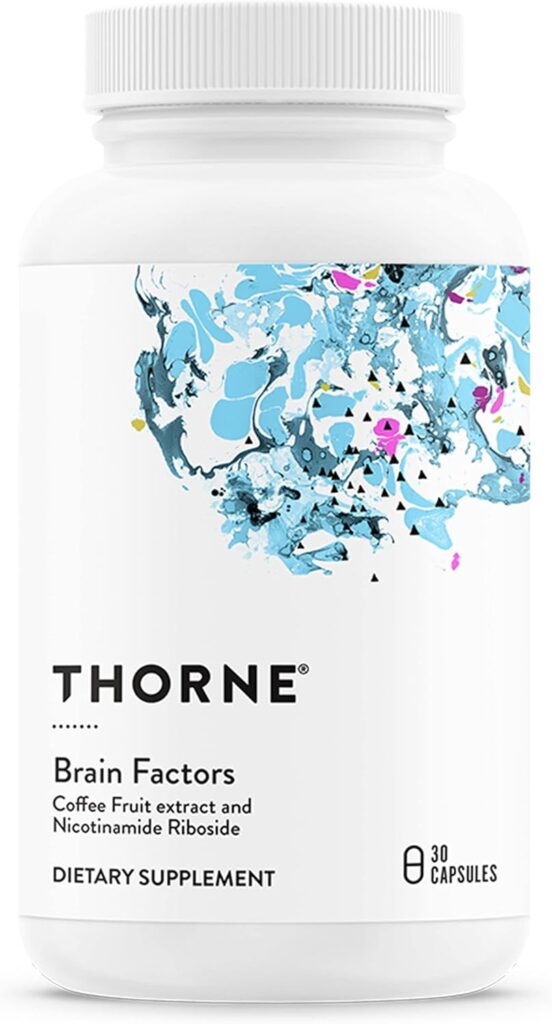 Thorne Brain Factors – Brain Health Supplement with Nicotinamide Riboside, Coffee Fruit Extract, and Betaine Anhydrous – Supports Learning, Memory and Cognition – 30 Capsules