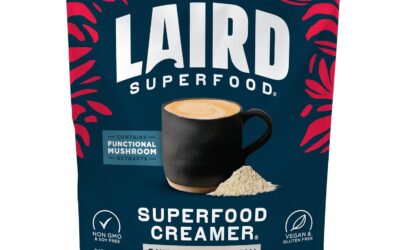 Laird Superfood Non-Dairy Coconut Powder Creamer – Sweet & Creamy + Adaptogens – Superfood Creamer with Functional Mushrooms – Non-GMO, Vegan, 16 oz. Bag, Pack of 1