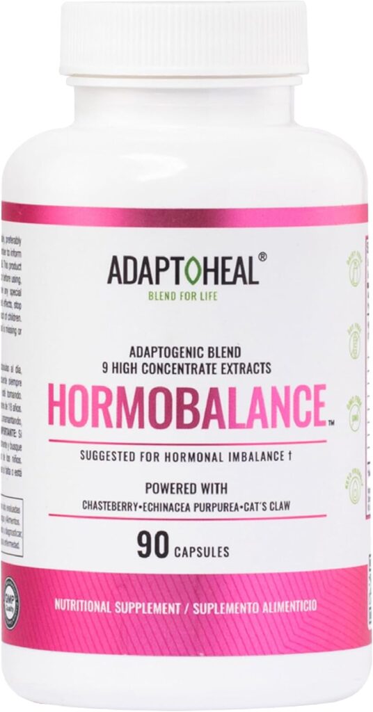 Hormone Balance for Women – Adaptogens Supplement – Vitex, Ginseng and Cat’s Claw – Vegan, Gluten and Dairy Free (90 Capsules)